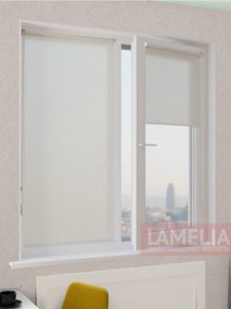 Рулонные шторы мини АЖУР 2261 св. бежевый, 220 см copy