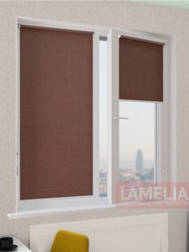 Рулонные шторы мини АЖУР 2868 св. коричневый, 220 см copy
