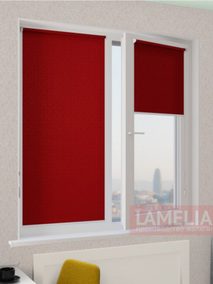 Рулонные шторы мини АЖУР 4075 красный, 220 см copy