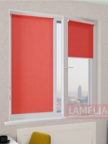 Рулонные шторы мини АЖУР 4524 коралл, 220 см copy