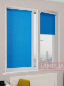 Рулонные шторы мини АЖУР 5252 т. голубой, 220 см copy