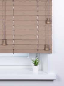Жалюзи деревянные горизонтальные, Дерево латте 50 мм, 25 мм