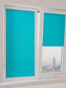 Рулонные шторы UNI-2 АЖУР 5612 бирюзовый, 220 см copy copy