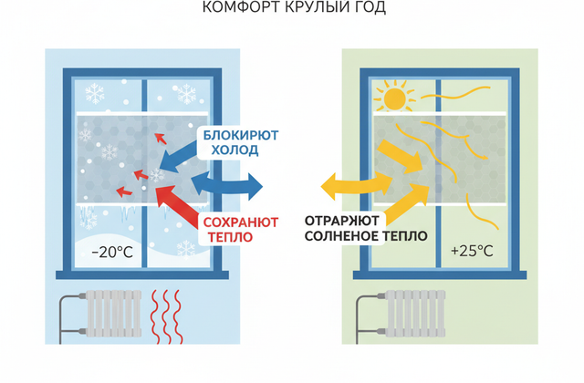 Энергоэффективность жалюзи: экономия на отоплении и кондиционировании